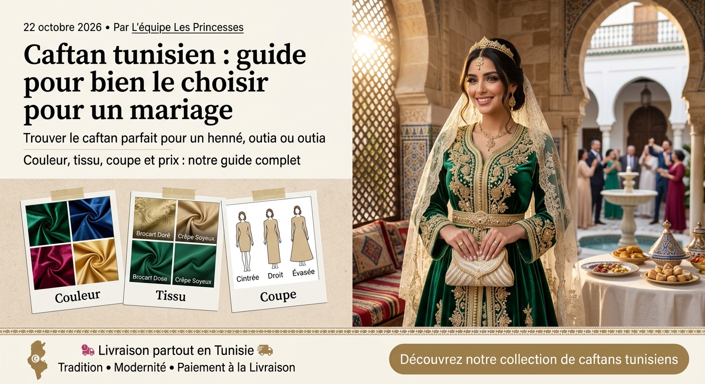 Caftan tunisien : guide pour bien le choisir pour un mariage